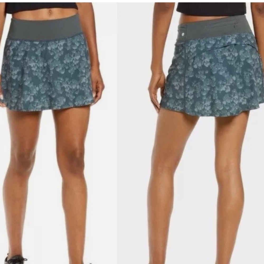 Zella Suns Out Pocket Green Camo Active Tennis Pickleball Golf Skort Size M